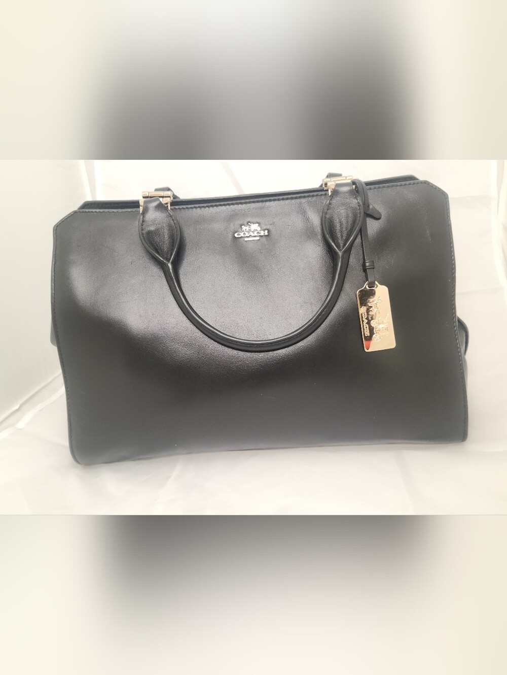 Coach Vintage Margot Carryall Large Black Leather Satchel GORGEOUS INTERIOR!!!!!